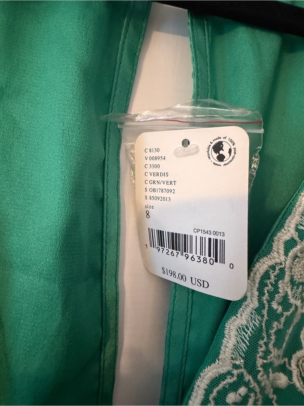 Free People Cooper Embroidered Satin Maxi Dress In Green - Picture 3 of 5